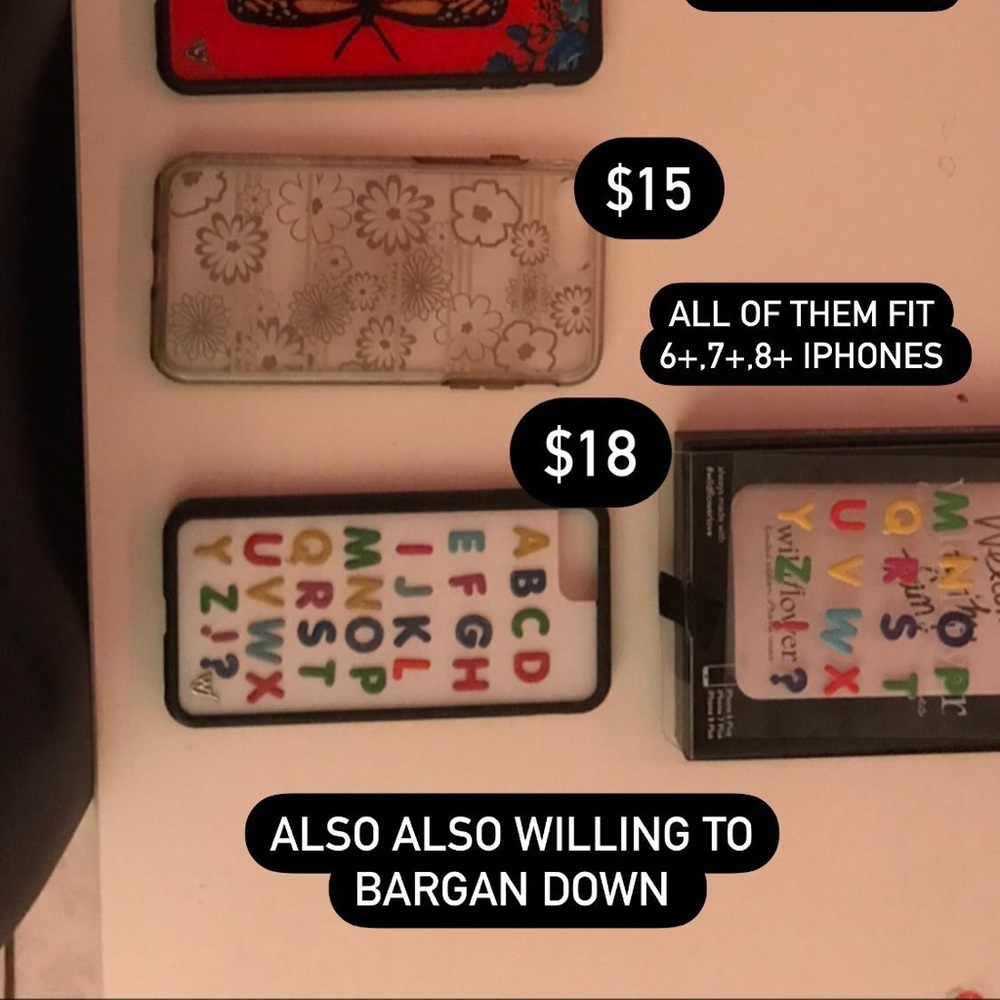Iphone 6+ 7+ 8+ cases! wildflower cases!